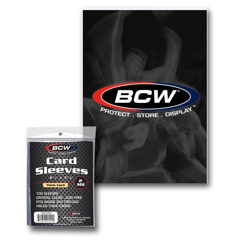 BCW Thick Card Soft Sleeves - 100 ct 