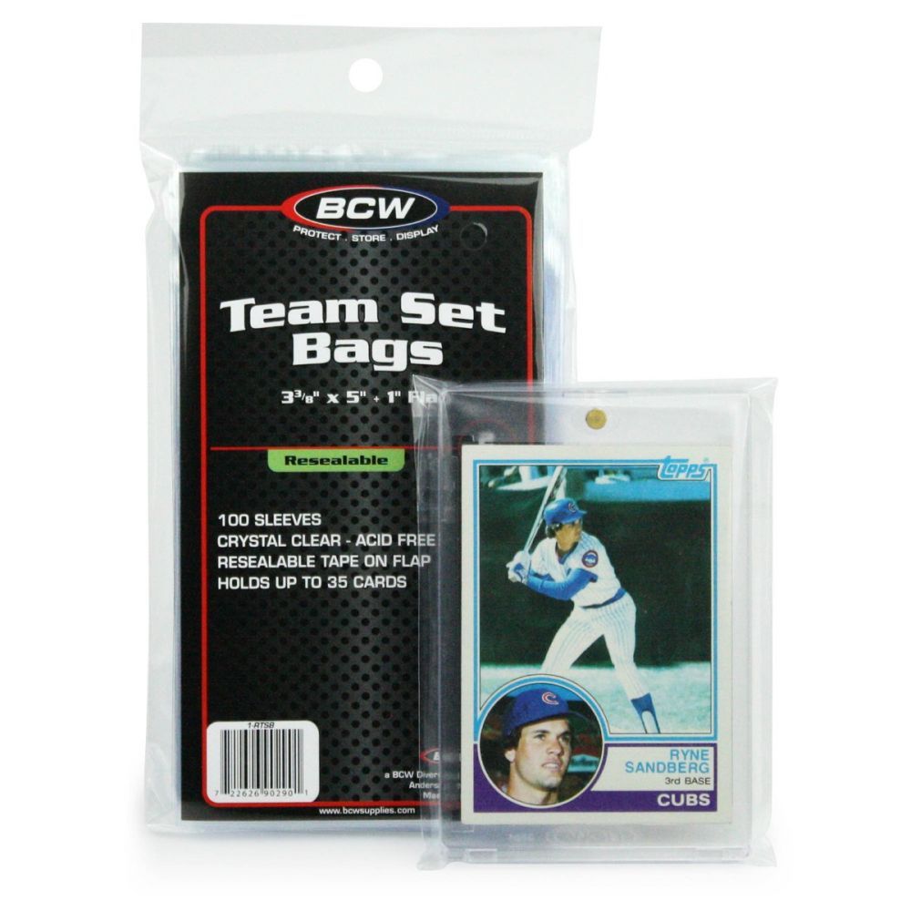 BCW Resealable Team Set Bags - 100 ct