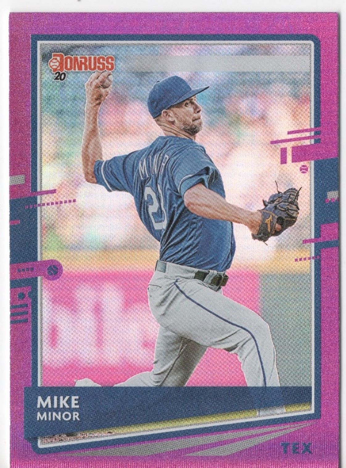 2020 Panini Donruss MIKE MINOR Purple Holo Base #95