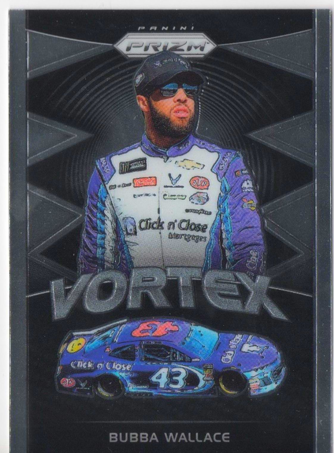 2018 Panini Prizm Racing BUBBA WALLACE Vortex Insert #57