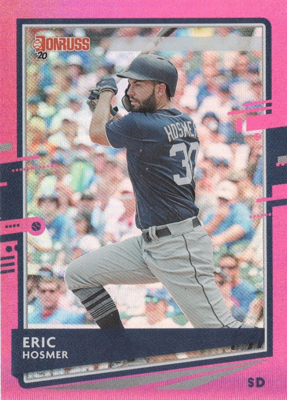 2020 Panini Donruss ERIC HOSMER Base Card - Pink Holo Parallel #65