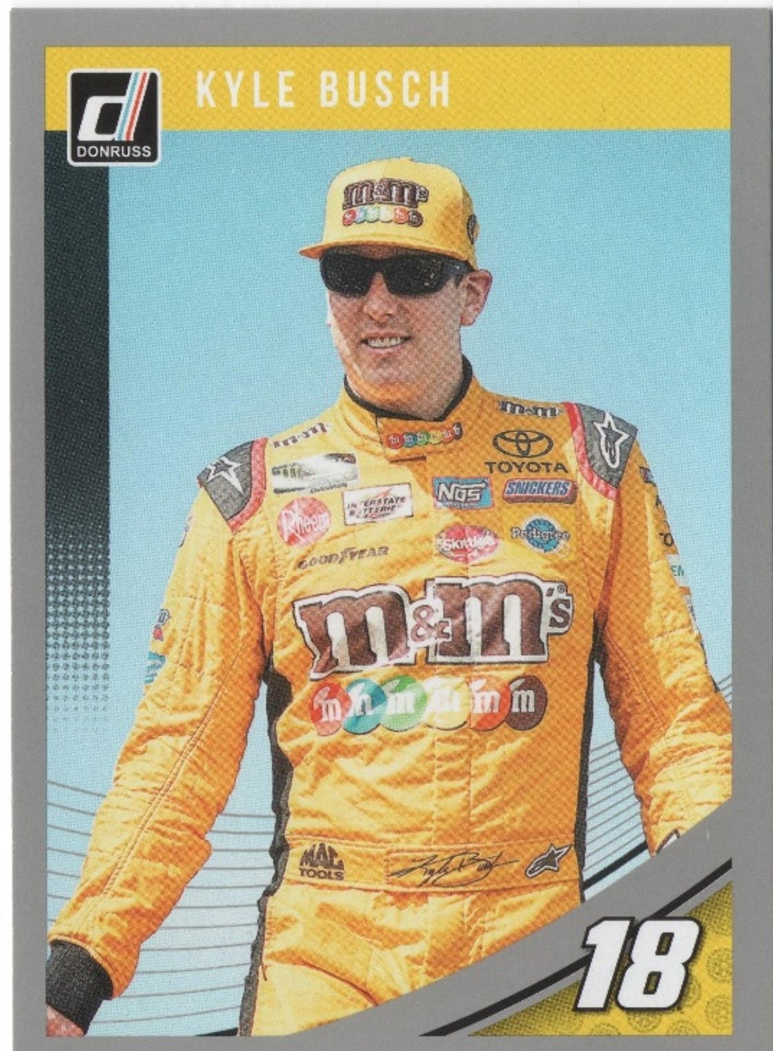 2019 Panini Donruss Racing KYLE BUSCH Grey Border Base Parallel #50