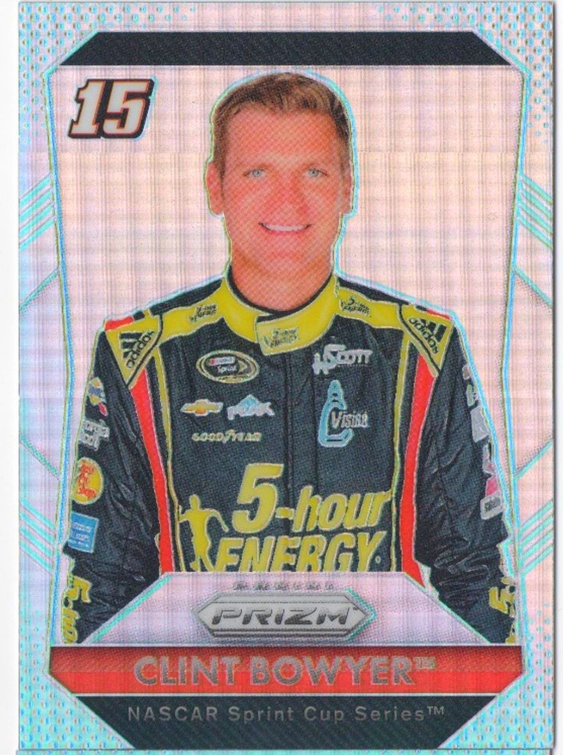 2016 Panini Prizm Racing CLINT BOWYER Silver Prizm #15