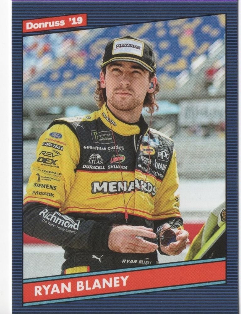 2019 Panini Donruss Racing RYAN BLANEY Navy Base Parallel #109