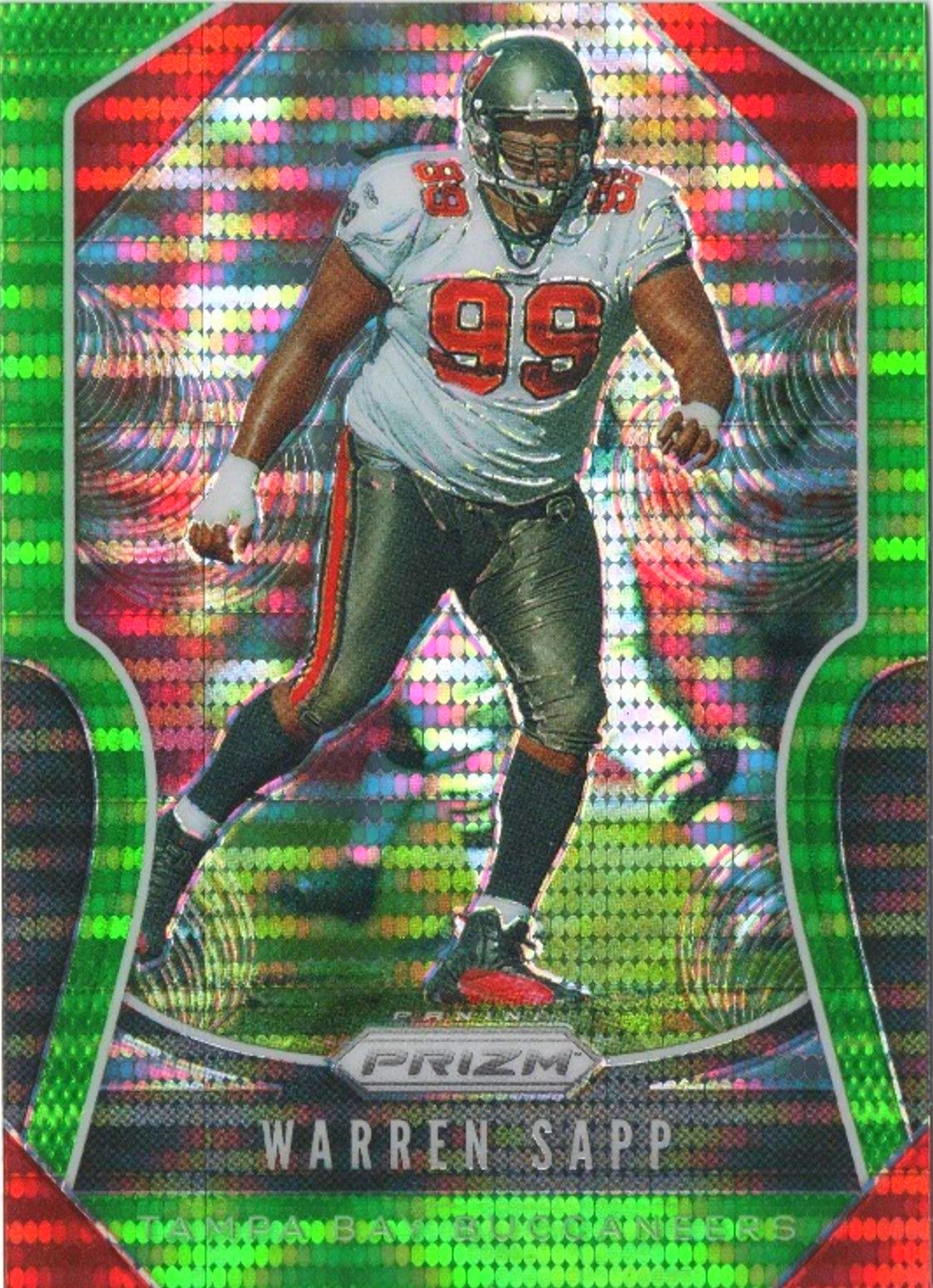 2019 Panini Prizm WARREN SAPP Green Hyper Prizm #296