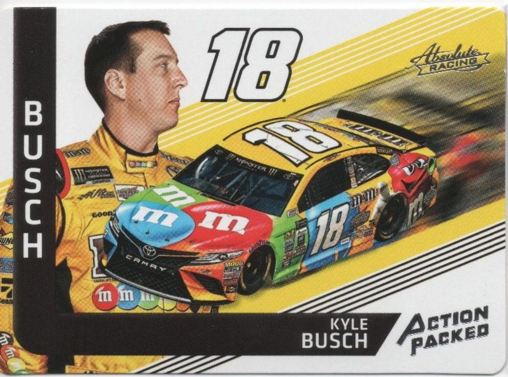 2017 Panini Absolute Racing KYLE BUSCH Action Packed Insert #AP7