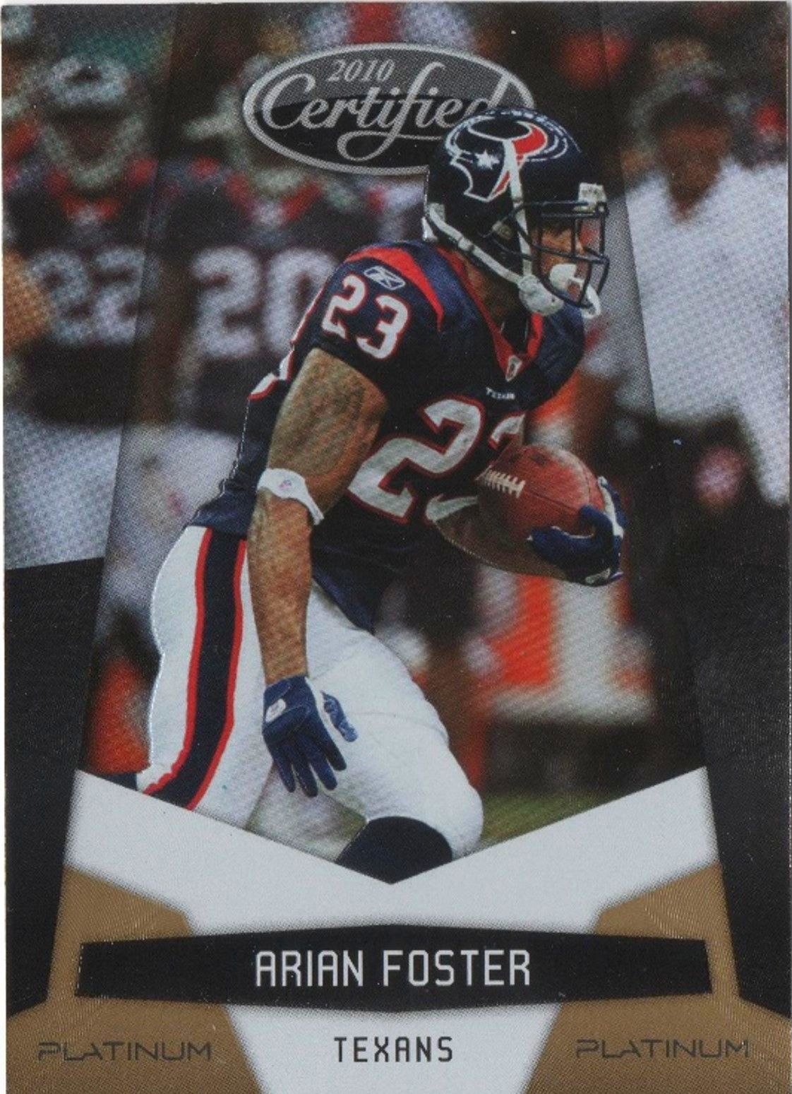 2010 Panini Certified ARIAN FOSTER Platinum Gold /10 #60