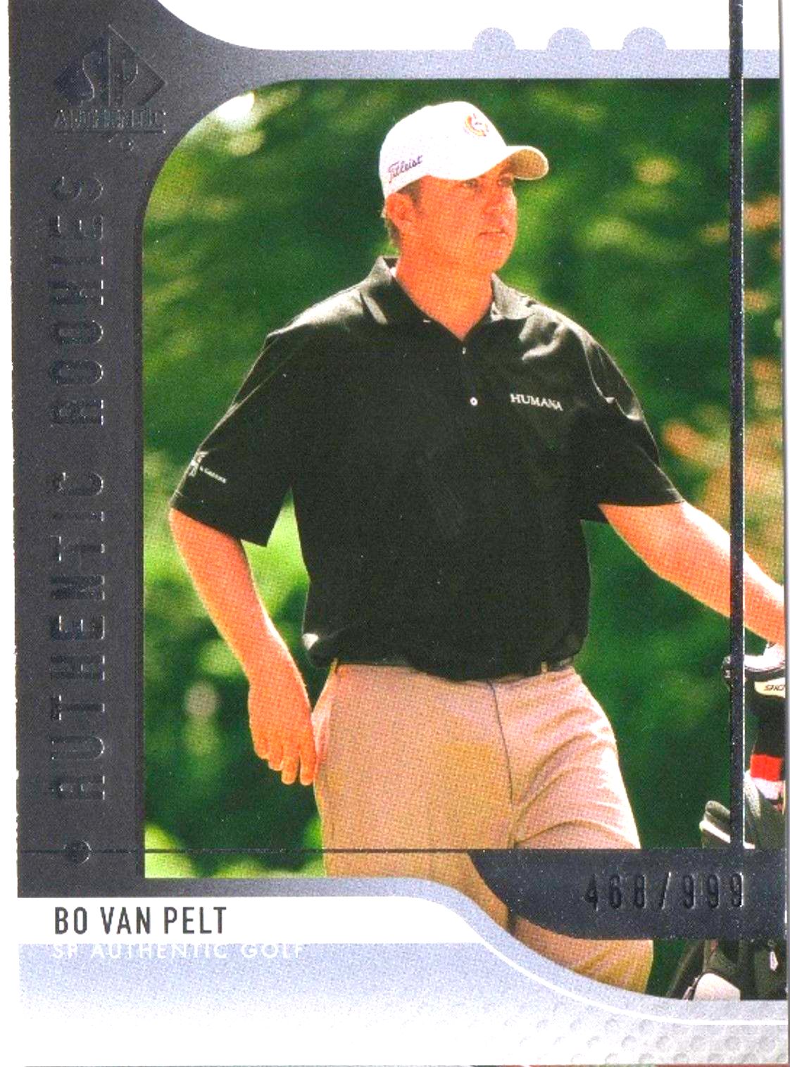 2012 Upper Deck SP Authentic Golf BO VAN PELT Authentic Rookies /999 #87