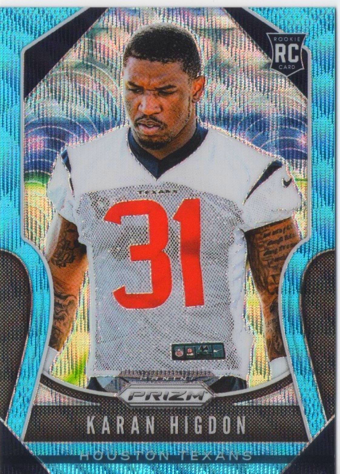 2019 Panini Prizm KARAN HIGDON Rookie Blue Wave Prizm /199 #333