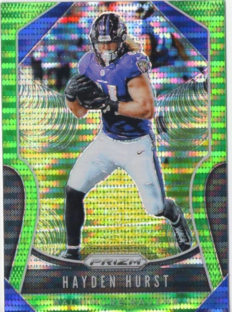 2019 Panini Prizm HAYDEN HURST Hyper Green Prizm #69