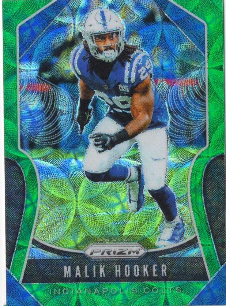 2019 Panini Prizm Red Cracked Ice Refractor Malik Hooker Indianapolis Colts #149 