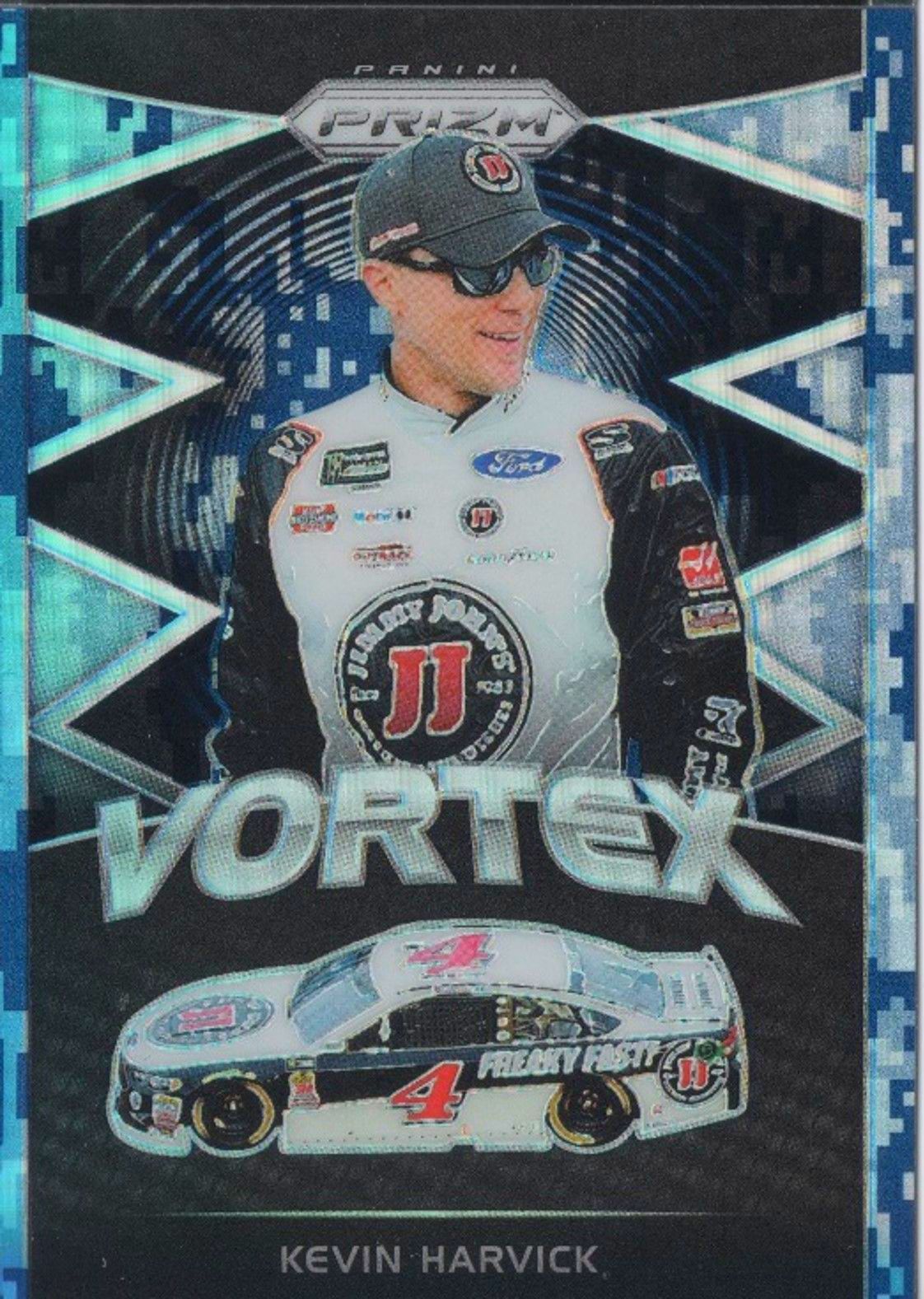 2018 Panini Prizm Racing KEVIN HARVICK Vortex Insert Blue Camo Prizm #51