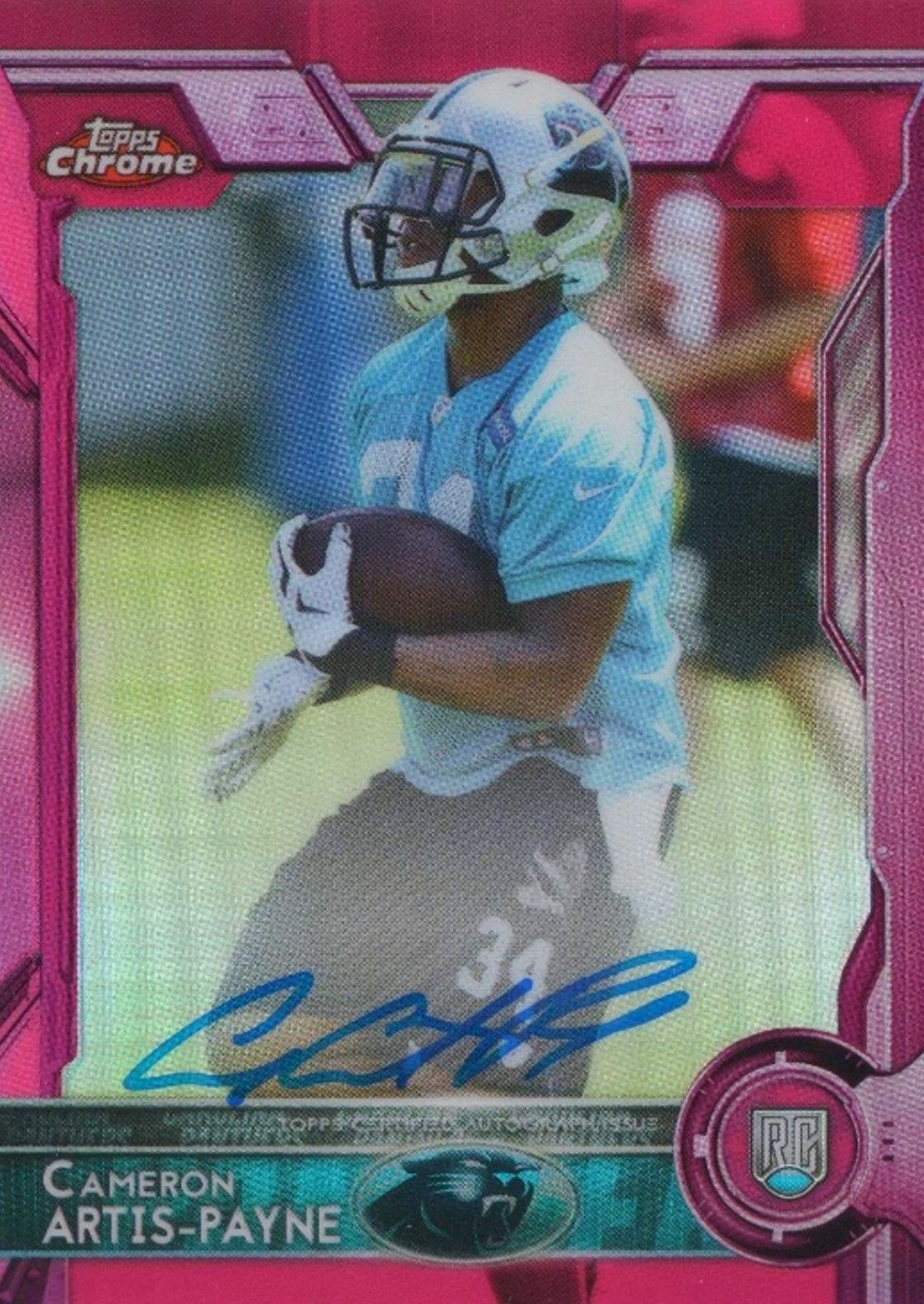 2015 Topps Chrome CAMERON ARTIS-PAYNE Rookie On-Card Autograph Pink /75 #16