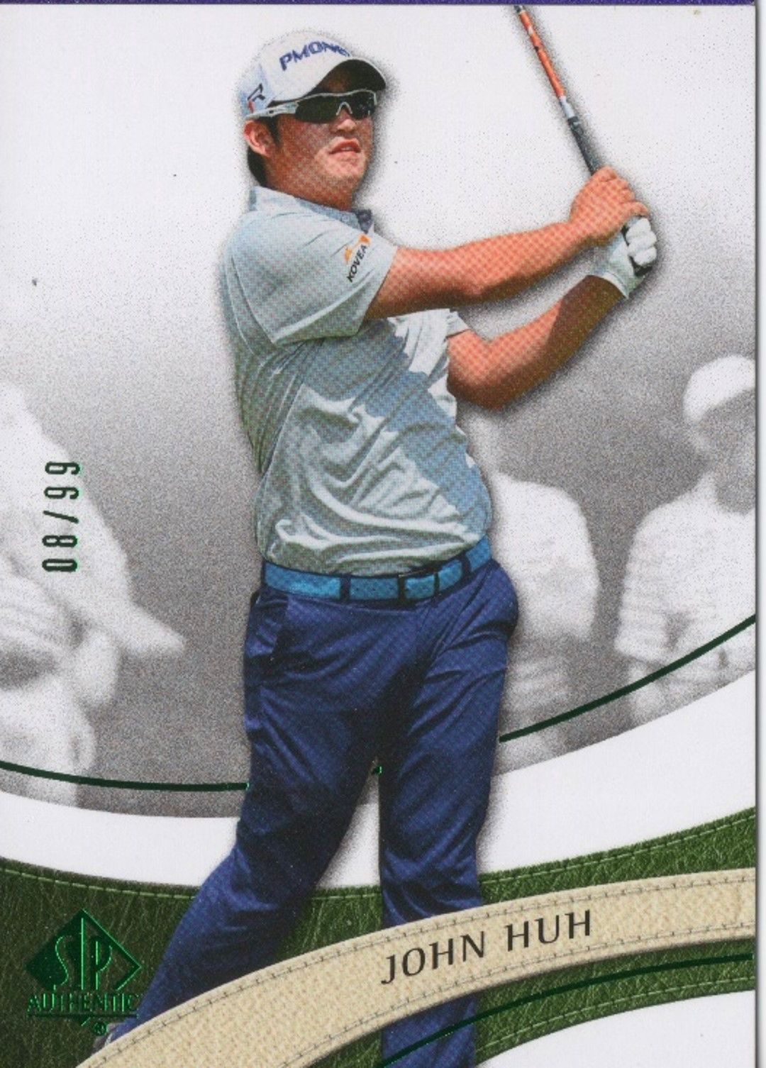 2013 Upper Deck SP Authentic Golf JOHN HUH Green Parallel /99 #R2