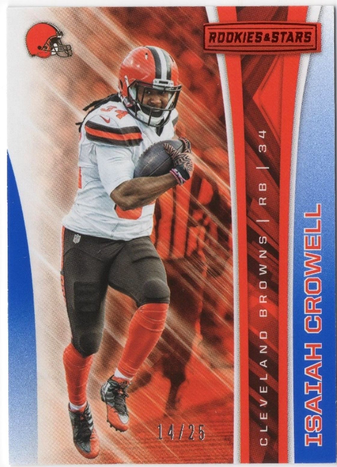 2017 Panini Rookies & Stars ISAIAH CROWELL Red /25 #101