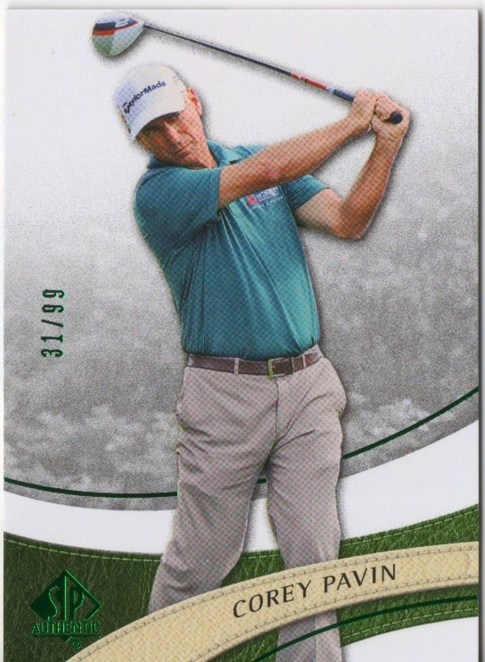 2013 Upper Deck SP Authentic Golf COREY PAVIN Green /99 #12