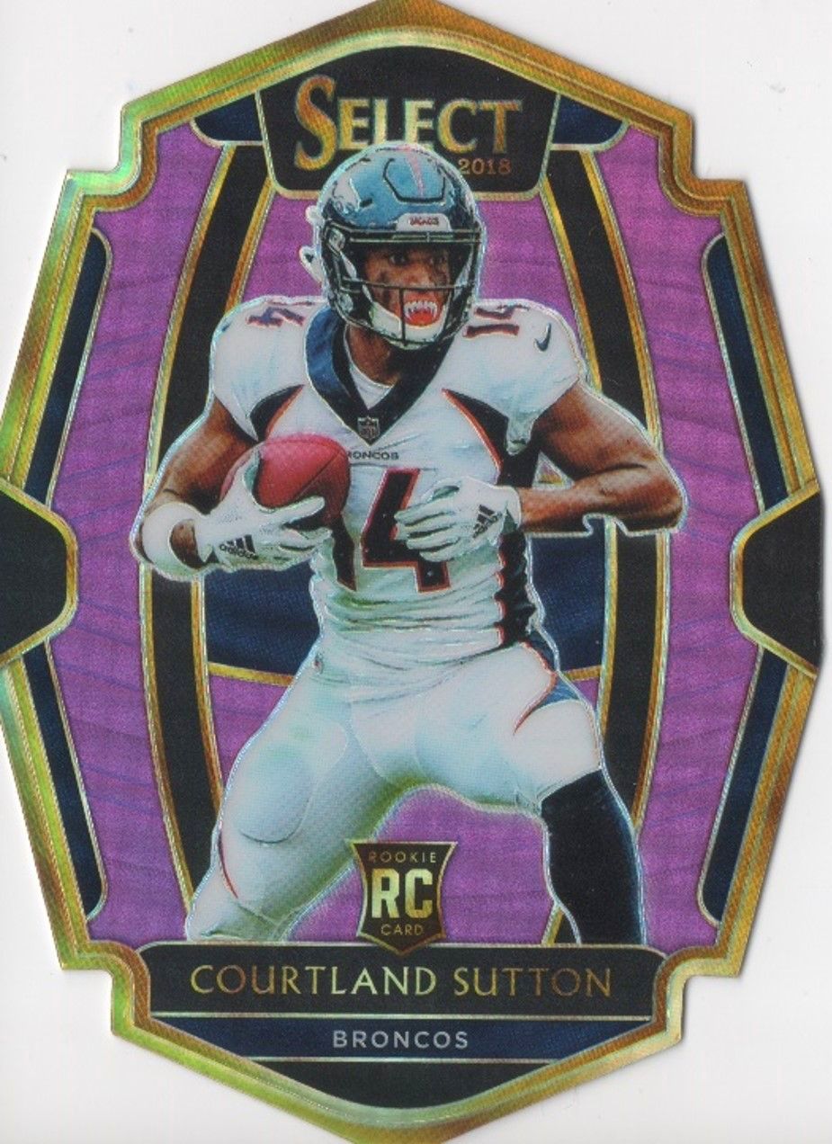 2018 Panini Select COURTLAND SUTTON Rookie Premier Level Purple Prizm Die-C