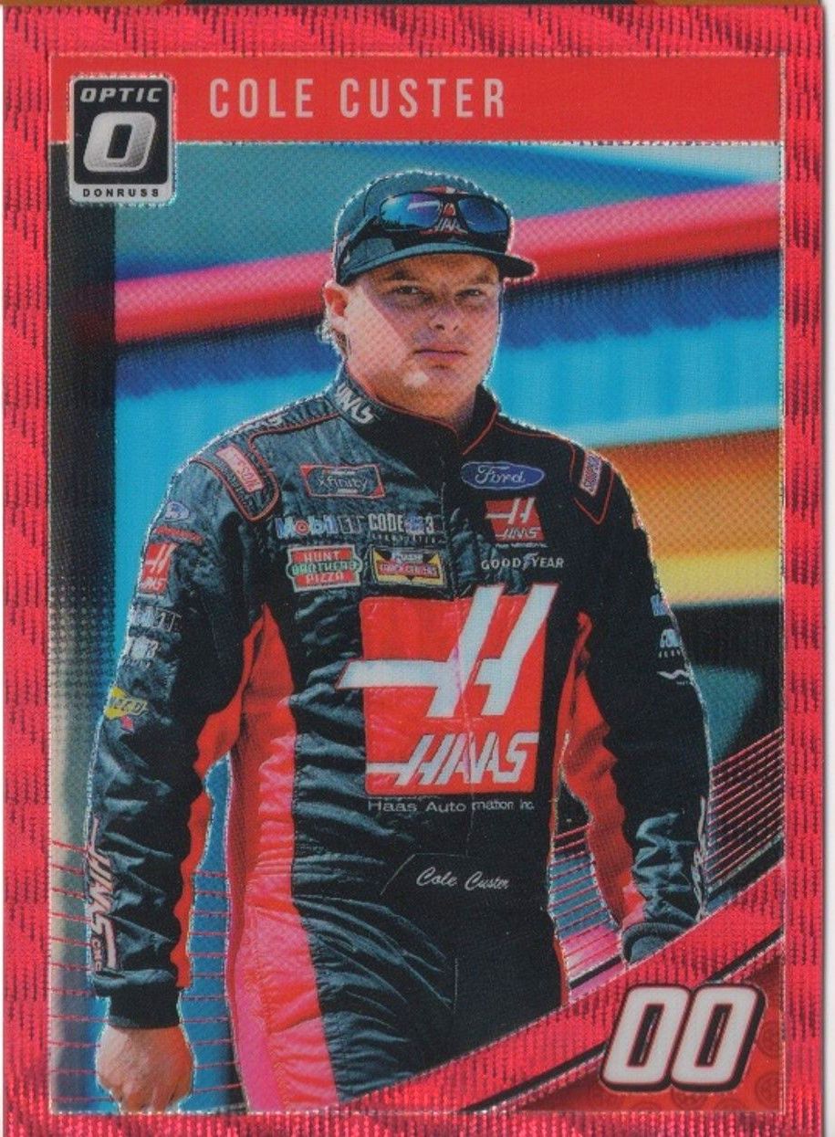 2019 Panini Donruss Optic COLE CUSTER Red Wave Prizm #49