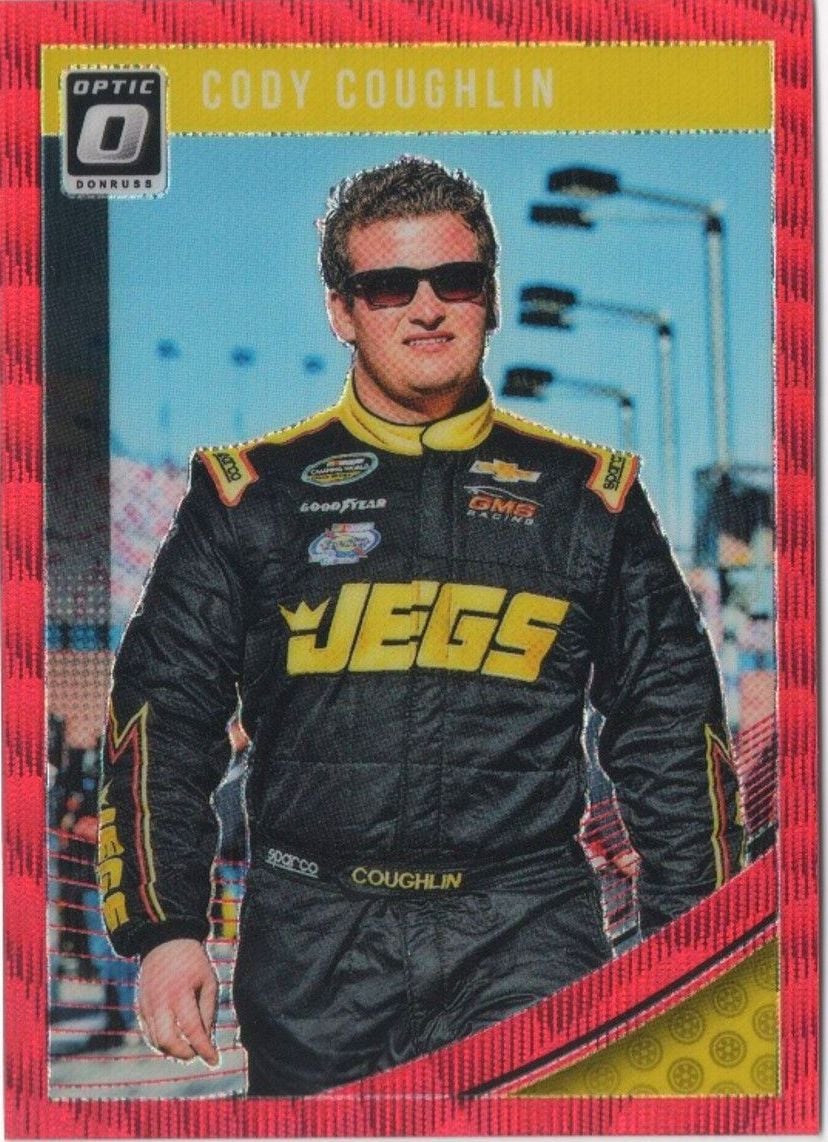 2019 Panini Donruss Optic Racing CODY COUGHLIN Red Wave Prizm #53