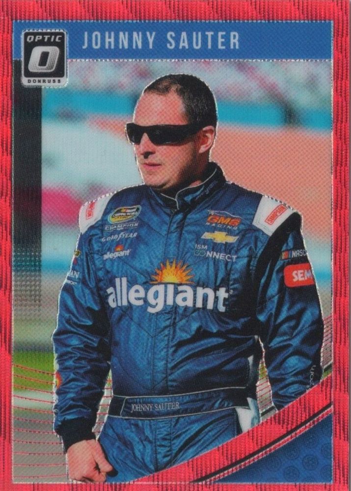 2019 Panini Donruss Optic Racing JOHNNY SAUTER Red Wave Prizm #46