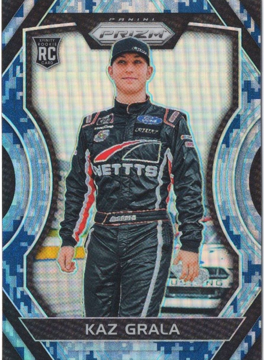 2018 Panini Prizm Racing KAZ GRALA Rookie Blue Camo Prizm #3
