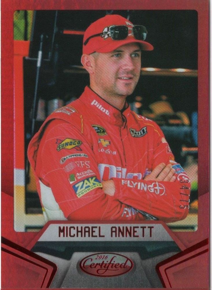 2016 Panini Certified Racing MICHAEL ANNETT Red Holo /75 #31