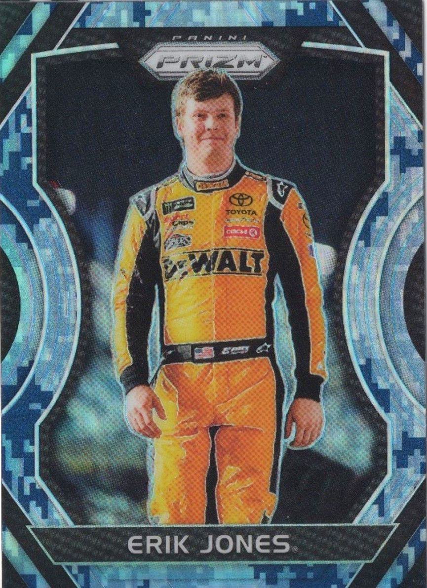 2018 Panini Prizm Racing ERIK JONES Blue Camo Prizm #7