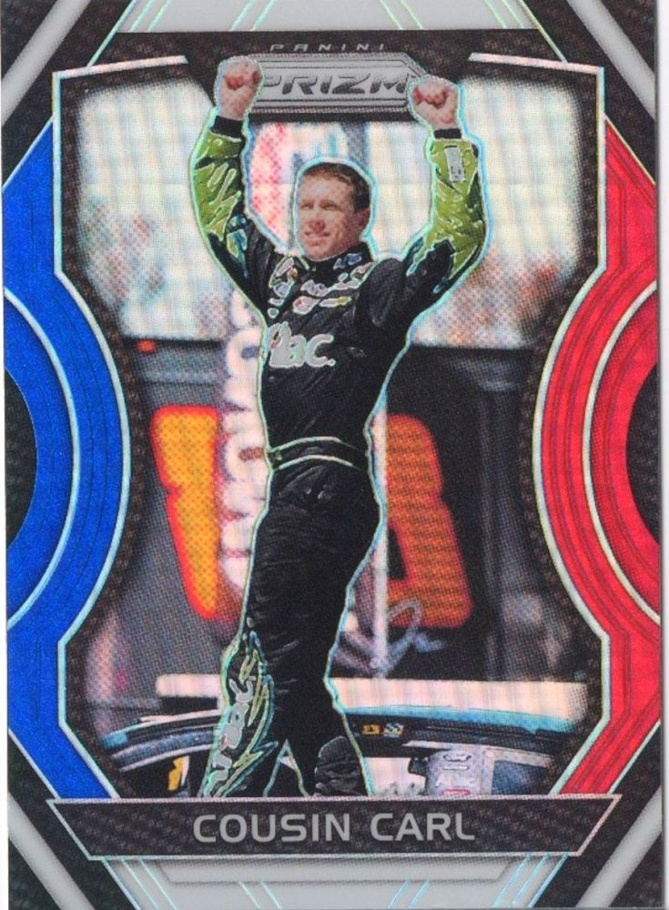 2018 Panini Prizm Racing CARL 'COUSIN CARL' EDWARDS Red/White/Blue Prizm #23