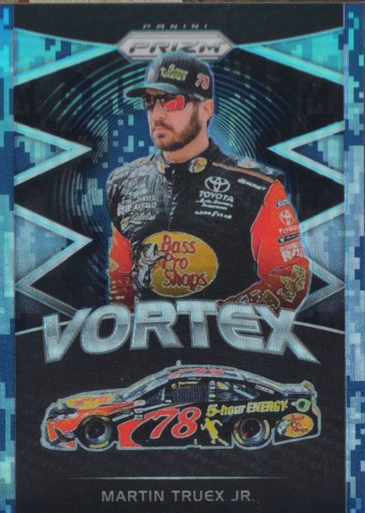 2018 Panini Prizm Racing MARTIN TRUEX JR Vortex Insert Blue Camo Prizm  #60