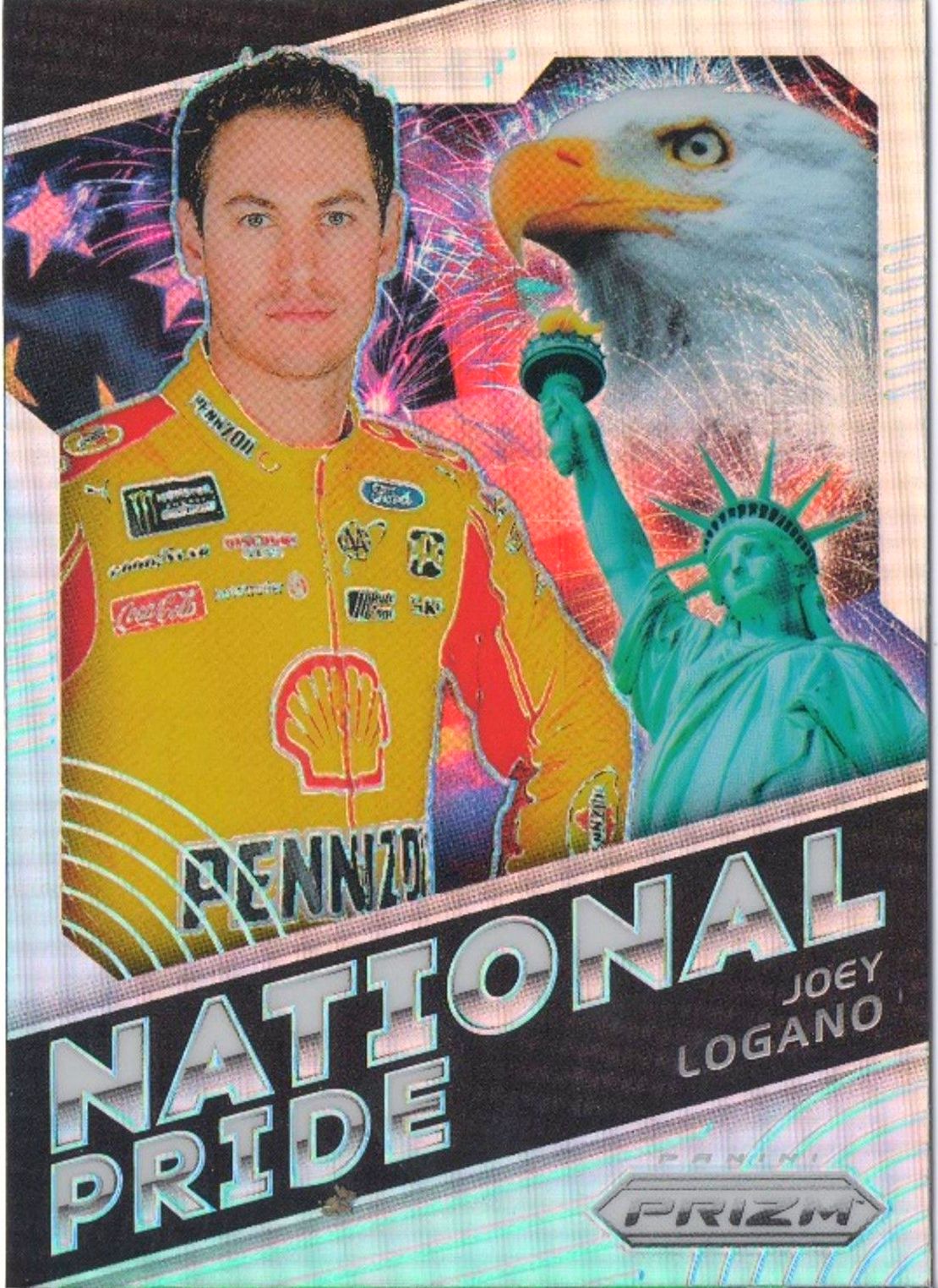 2018 Panini Prizm Racing JOEY LOGANO National Pride Insert Silver Prizm #NP