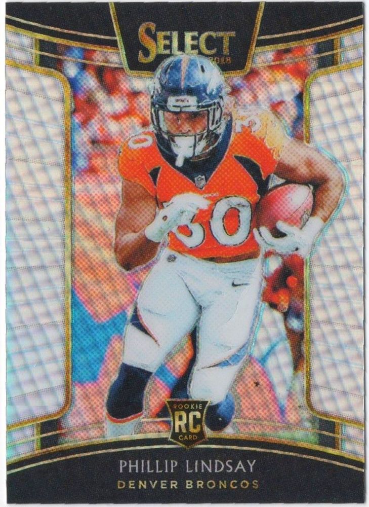2018 Panini Select PHILLIP LINDSAY Rookie Silver Prizm Concourse Level #79