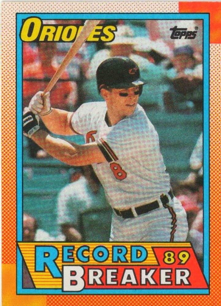 1990 Topps Baseball CAL RIPKEN '89 Record Breakers #8