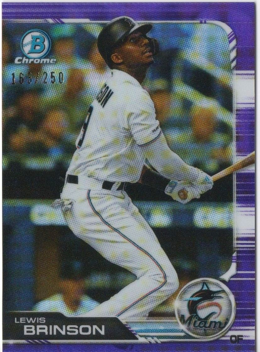 2019 Topps Bowman Chrome LEWIS BRINSON Purple /250 #65