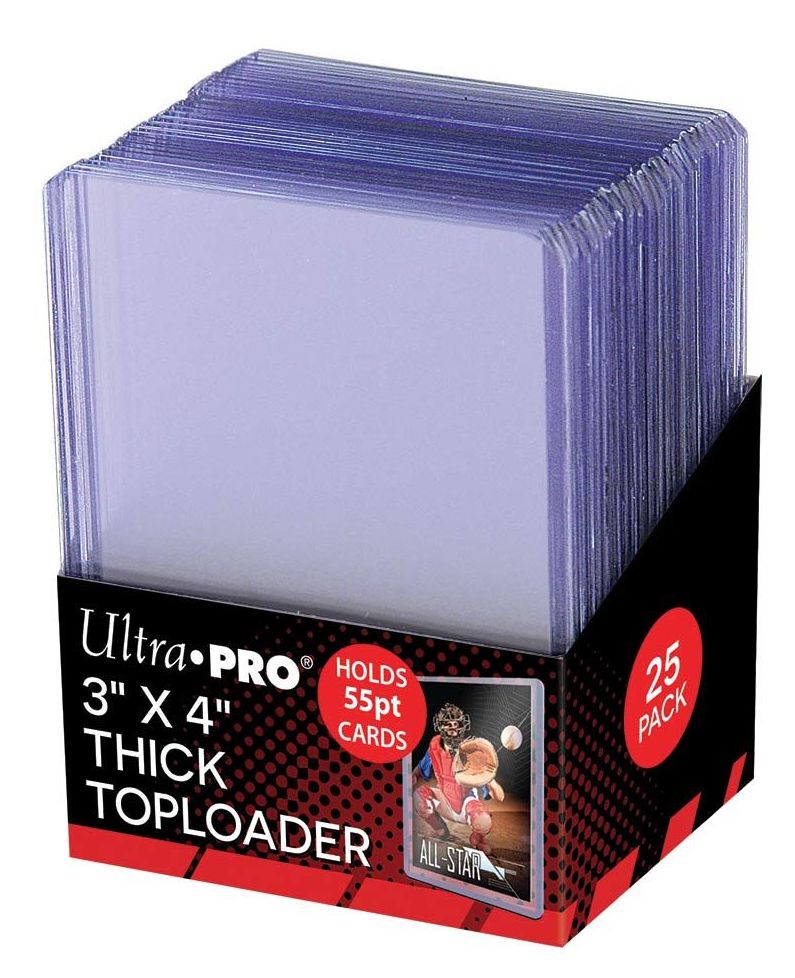 ULTRA PRO 3" X 4" Clear Thick (55pt) Toploaders  25ct