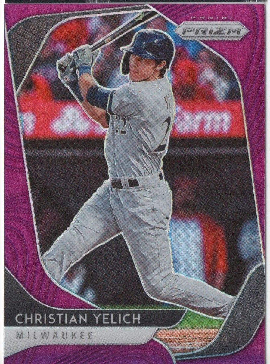 2020 Panini Prizm CHRISTIAN YELICH Purple Prizm SP #131