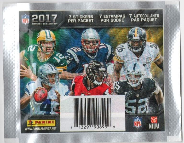 2017 Panini NFL Sticker Packs - 7 Stickers Per Pack