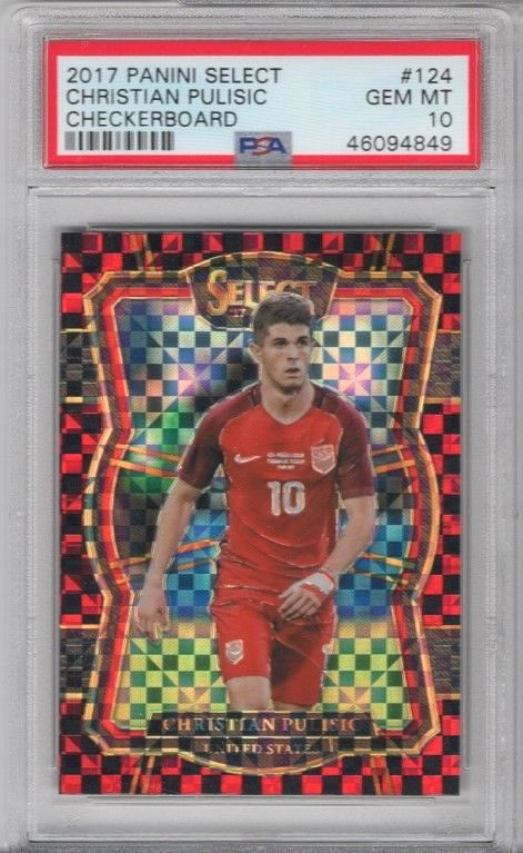 2017 Panini Select CHRISTIAN PULISIC Rookie Red Checkerboard Prizm #124 (PS