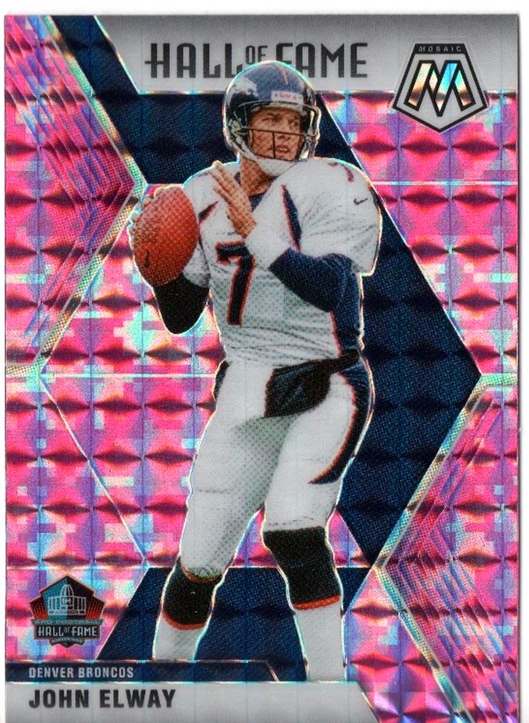 2020 Panini Mosaic JOHN ELWAY Hall Of Fame Pink Camo Prizm #293