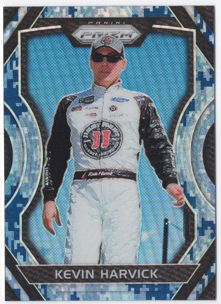 2018 Panini Prizm Racing KEVIN HARVICK Blue Camo Prizm #46