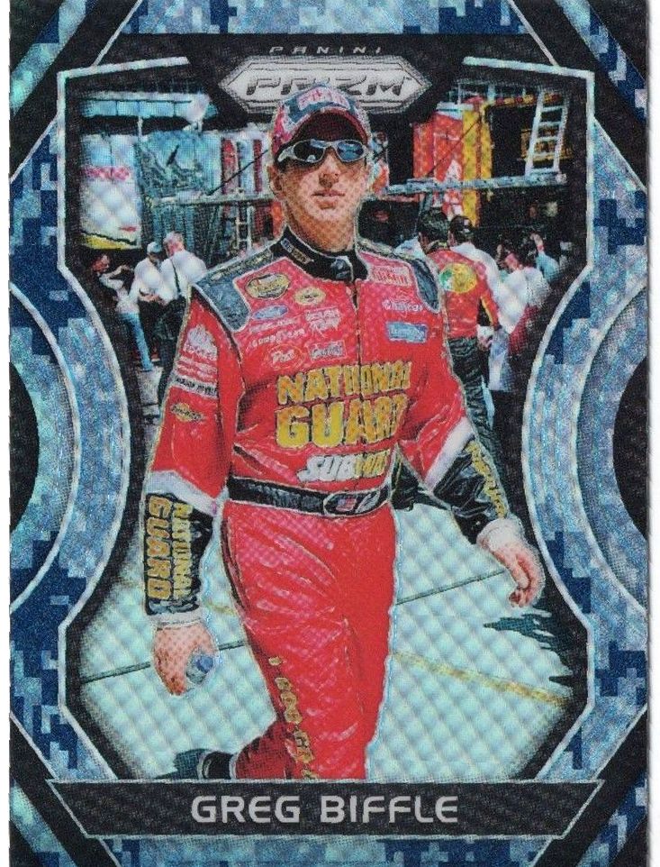 2018 Panini Prizm Racing GREG BIFFLE Blue Camo Prizm #35