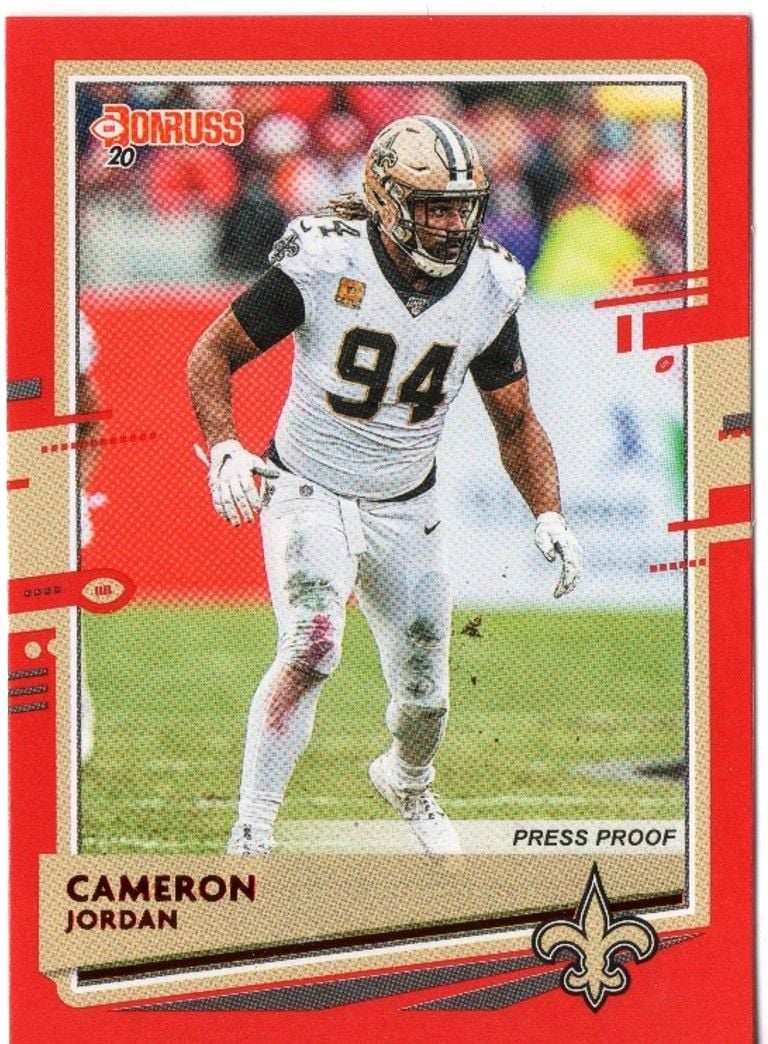 2020 Panini Donruss CAMERON JORDAN Red Press Proof #182