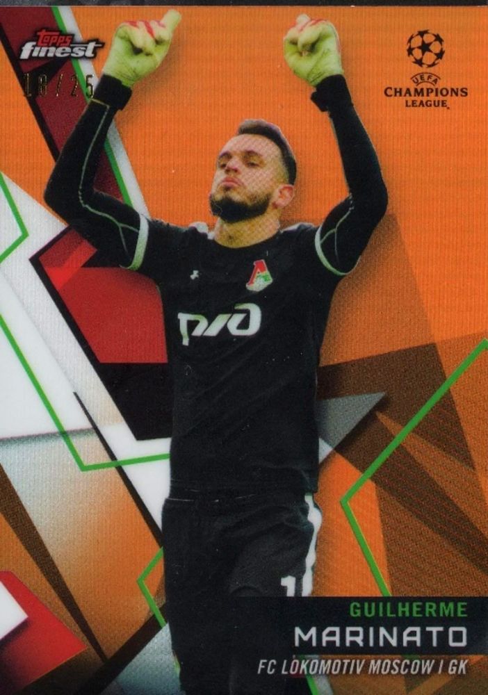 2019 Topps Finest Champions League GUILHERME MARINATO Orange Chrome /25 #58