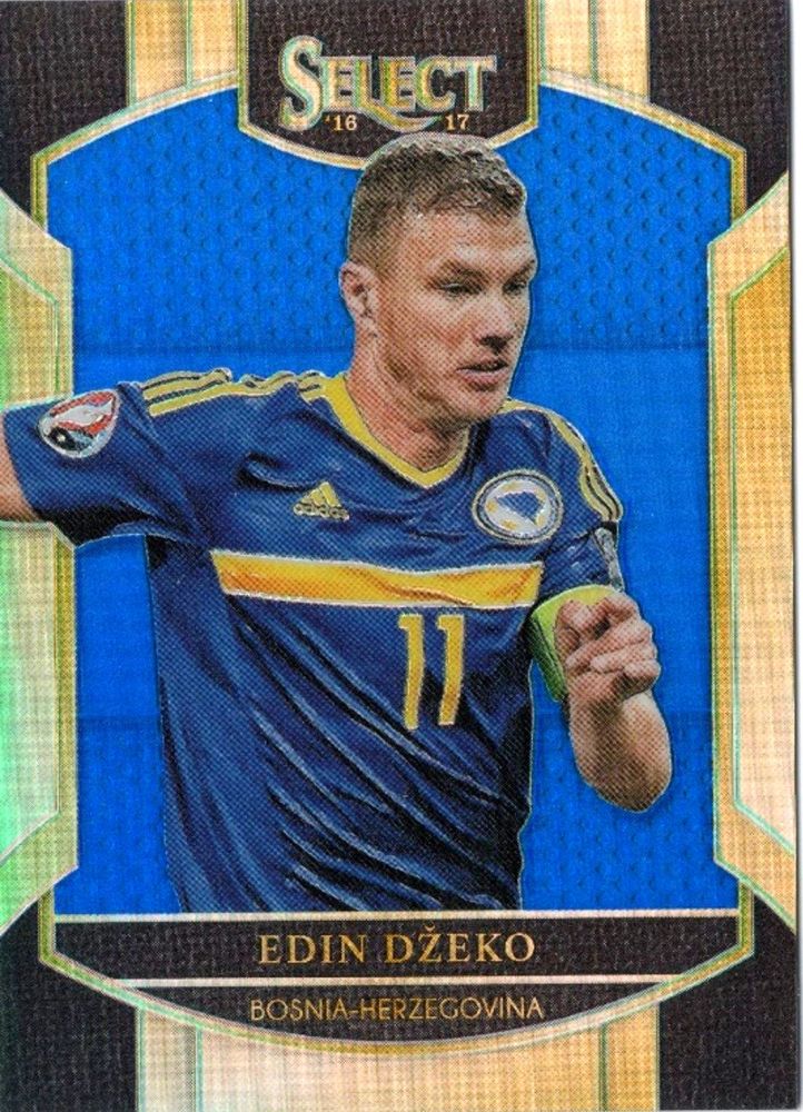 2016-17 Panini Select Soccer EDIN DZEKO Blue Prizm /299 #7