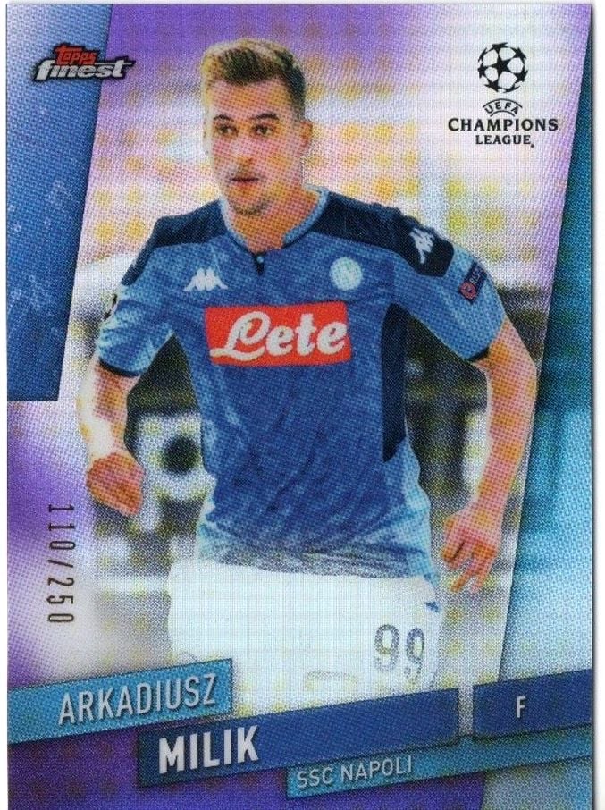 2019-20 Topps Finest Champions League ARKADIUSZ MILIK Purple Refractor /250 #3