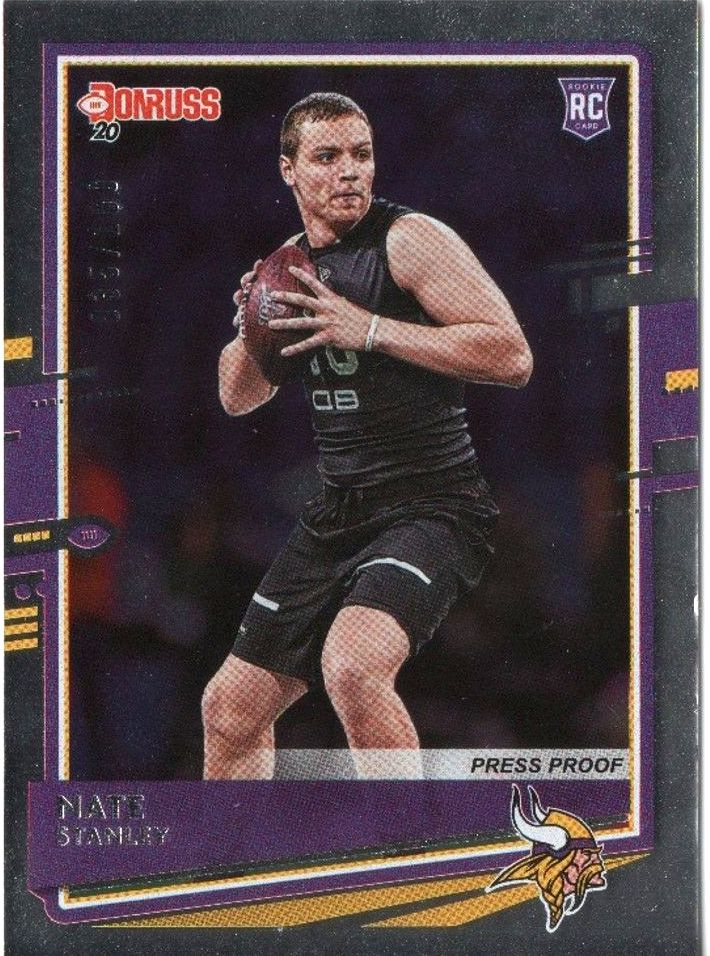 2020 Panini Donruss NATE STANLEY Rookie Press Proof Silver /100 #300