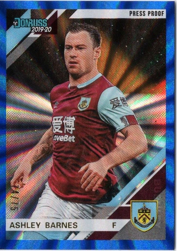 2019-20 Panini Chronicles Soccer ASHLEY BARNES Blue Burst /75 #39