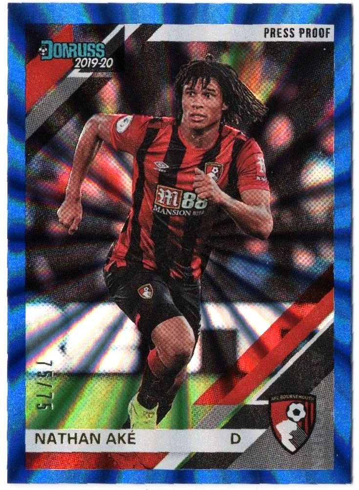 2019-20 Panini Chronicles Soccer NATHAN AKE Blue Burst /75 #26