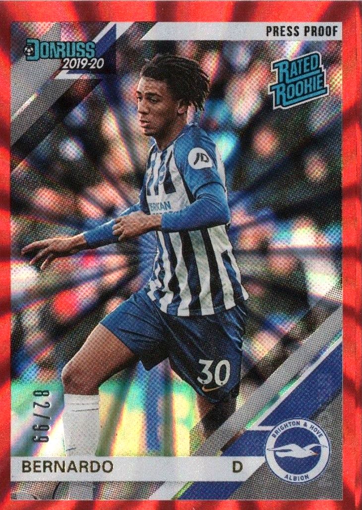 2019-20 Panini Chronicles Soccer BERNARDO Rated Rookie Red Laser /99 #38
