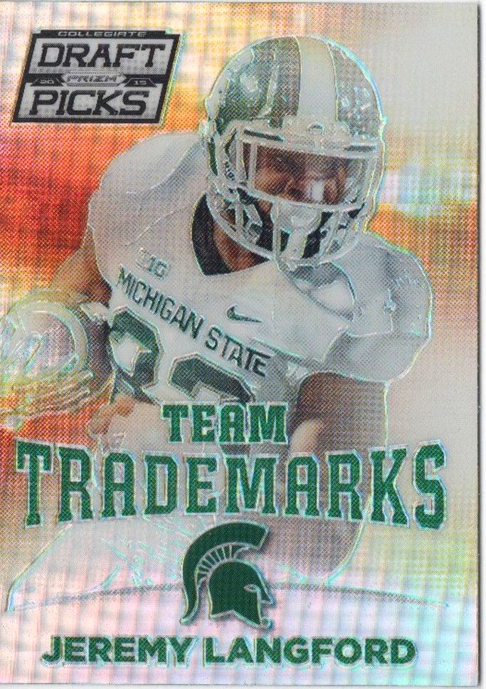 2015 Panini Prizm Draft Picks JEREMY LANGFORD Team Trademarks Silver Prizm #25