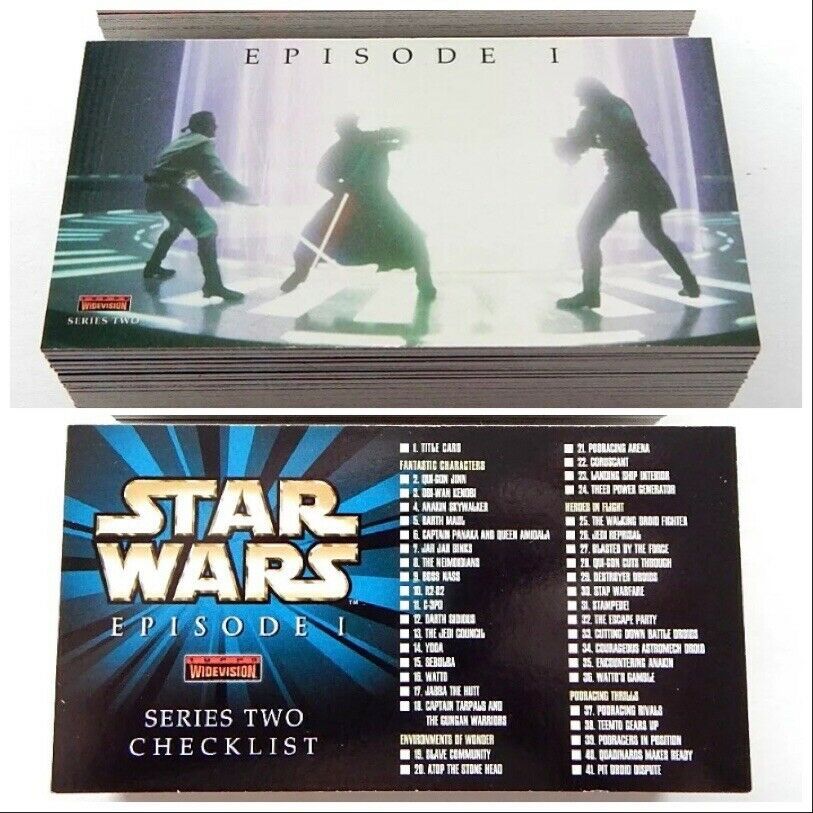 1999 Topps Star Wars Episode 1 Widevision Series 2 Complete 80 Card Set